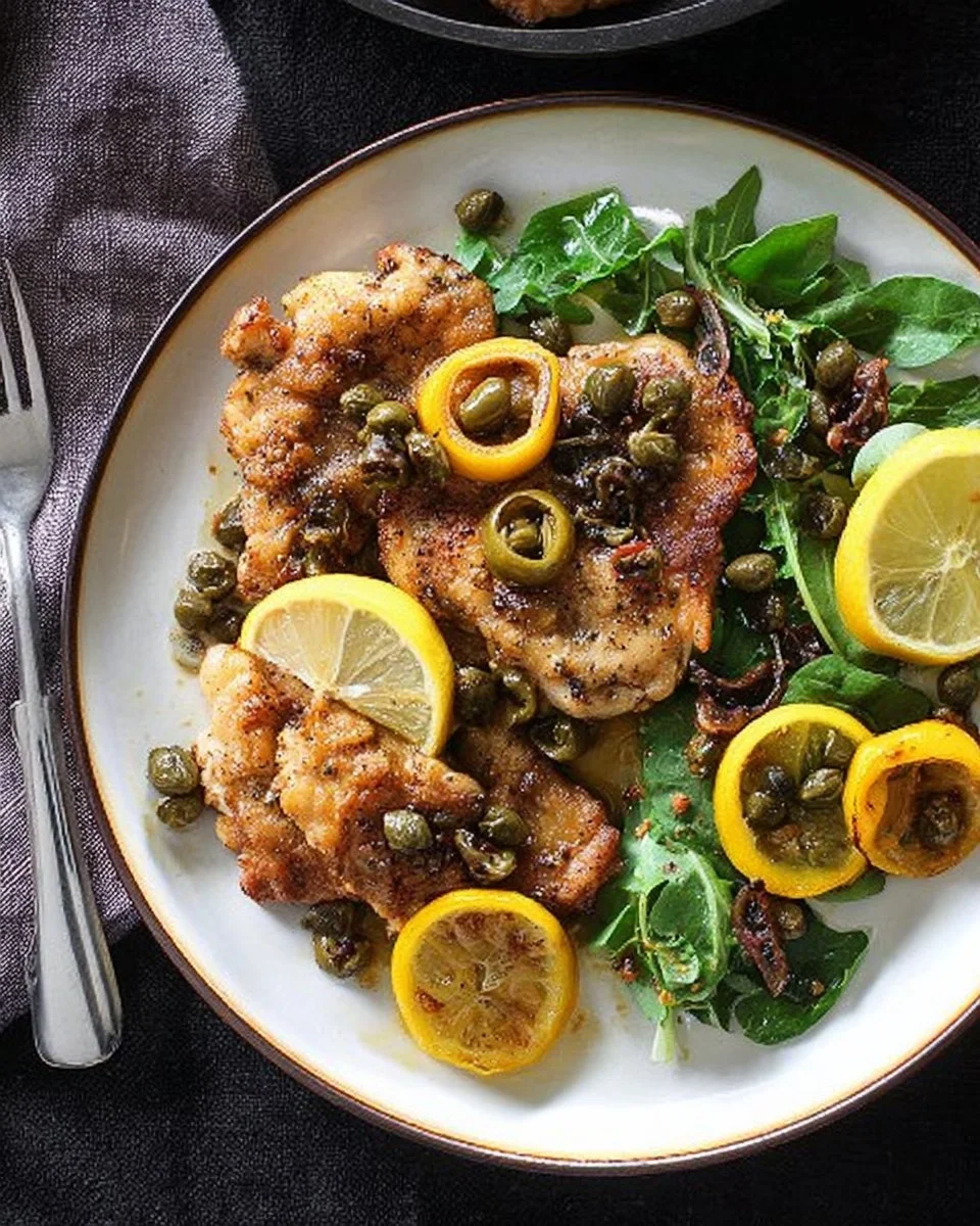Sautéed Chicken with Olives, Capers and Lemons