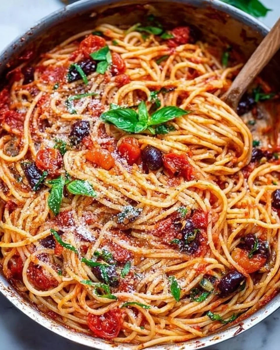 Spaghetti with Anchovy Tomato Sauce