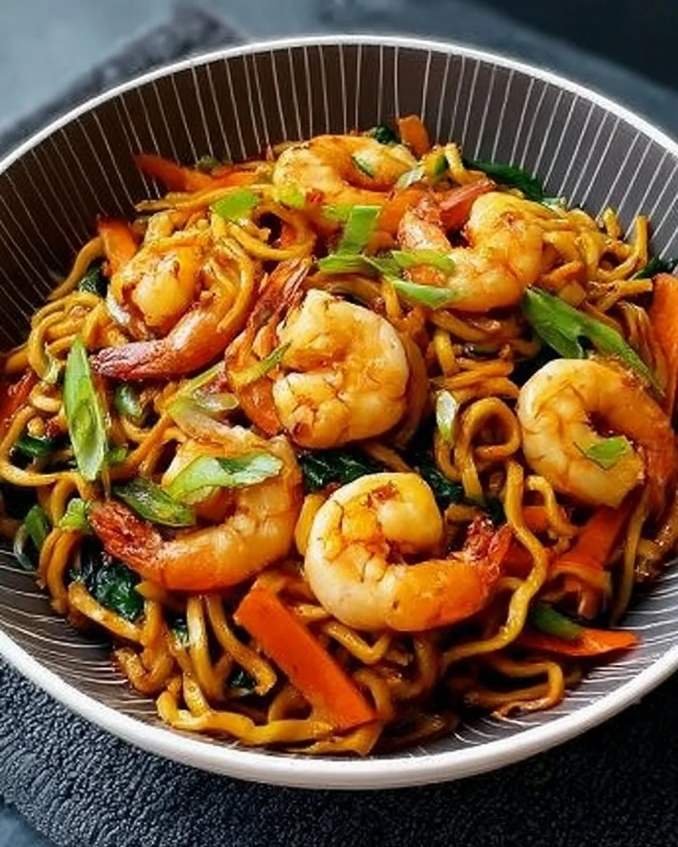 Stir-fried Prawn Chow Mein