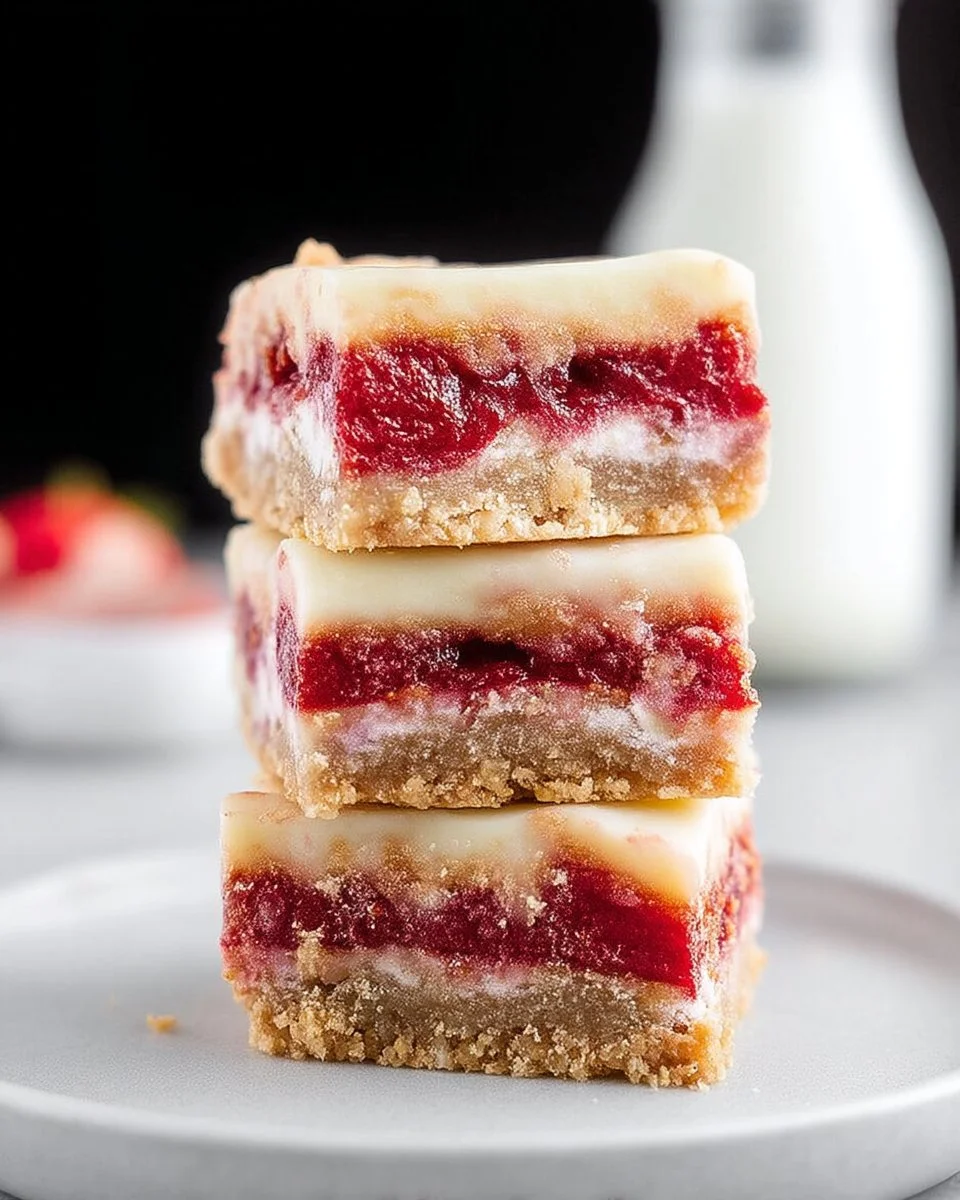 Strawberry Rhubarb Cheesecake Bars