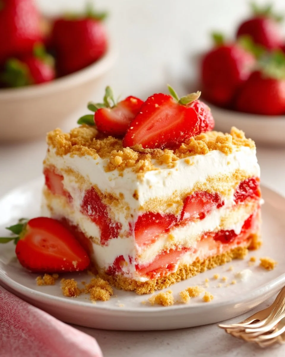 Strawberry Shortcake Icebox Cake