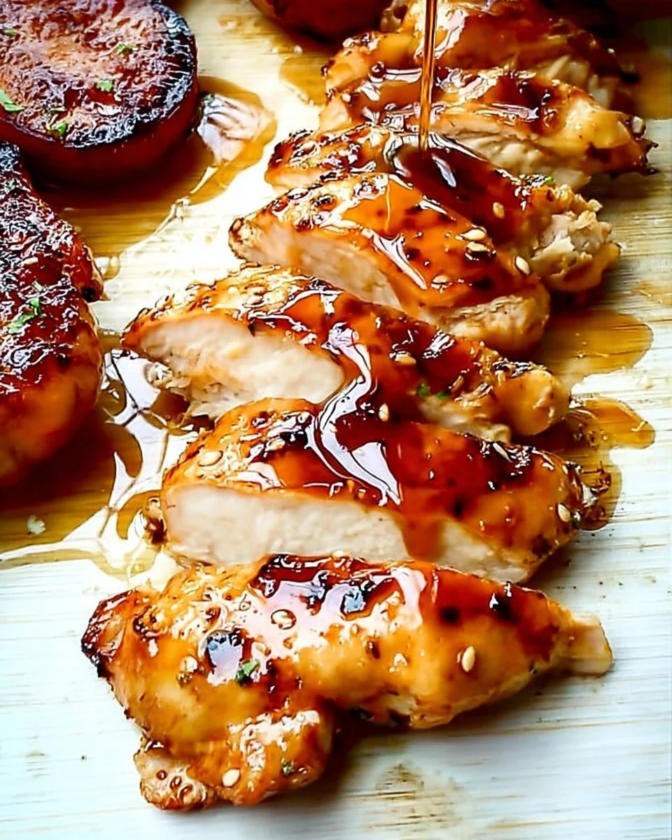 Delicious teriyaki chicken served with rice and vegetables on a plate