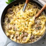 Delicious truffle pasta served in a gourmet dining setting.