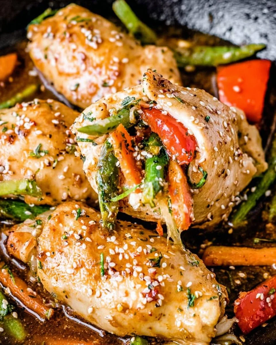 Vegetable Chicken Roll Ups