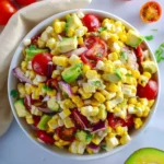 Delicious Avocado Corn Salad with fresh ingredients and vibrant colors