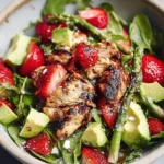 Balsamic Strawberry Chicken Salad with fresh strawberries and grilled chicken