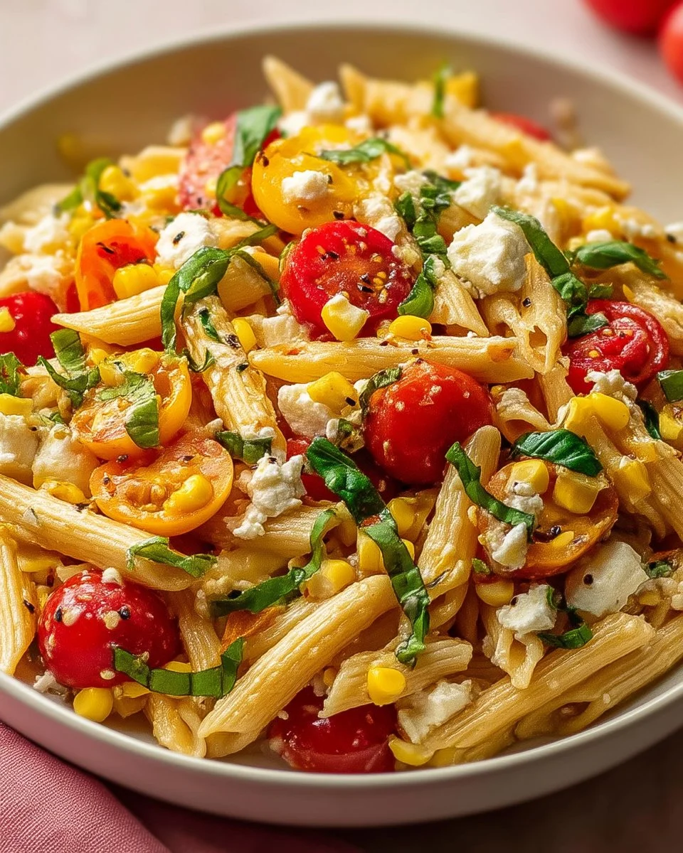 Best Basil Pasta Salad with Goat Cheese