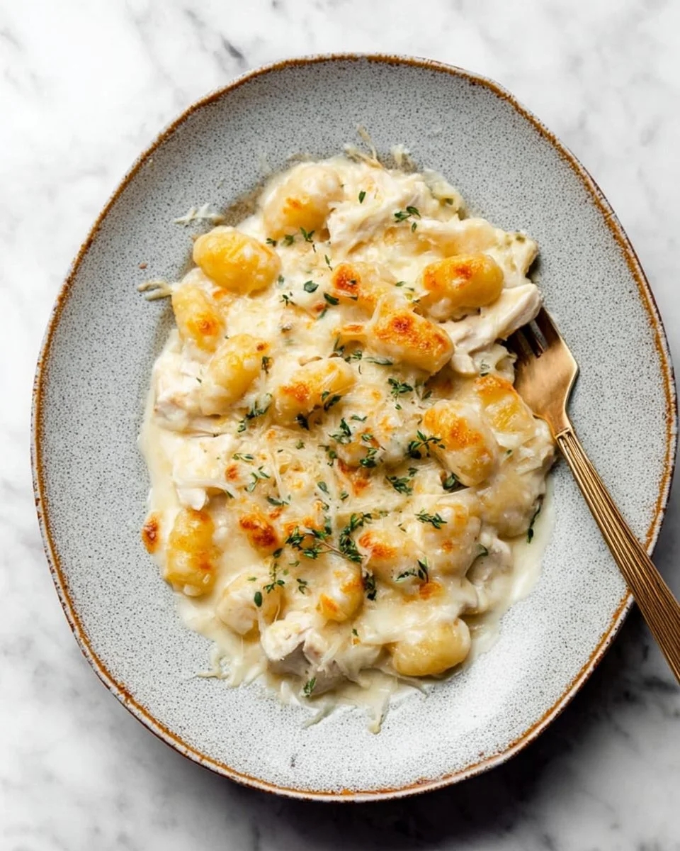 Chicken Alfredo Gnocchi Bake