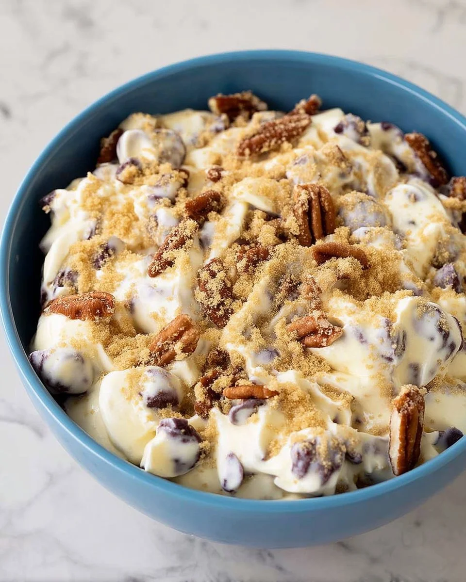 Delicious Chicken Salad Chick Grape Salad served in a bowl