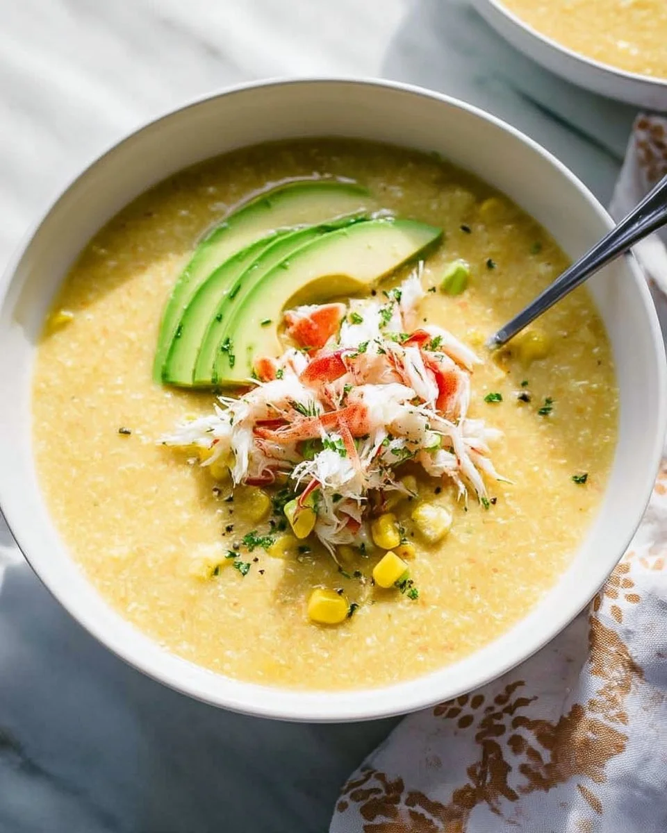 Chilled Corn and Crab Soup