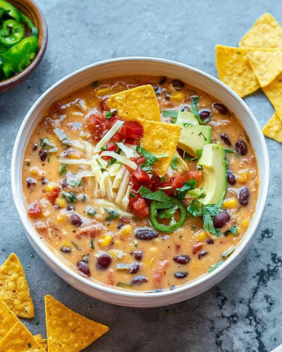 Creamy Vegetarian Tortilla Soup