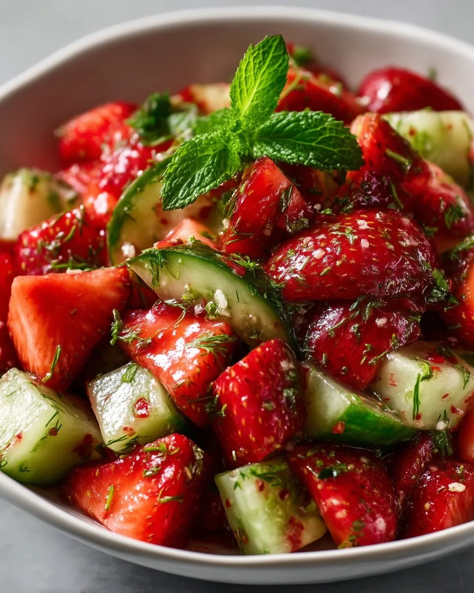 Cucumber Strawberry Salad