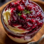 Delicious Christmas cranberry honey butter spread on toast with festive decor