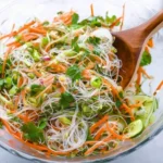 Fresh Vietnamese Noodle Salad with vibrant veggies and herbs