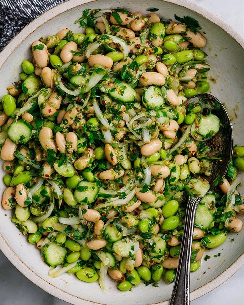 Ginger Shallot Chopped Bean Salad