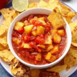 Delicious grilled pineapple salsa served in a bowl