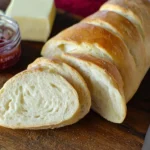 Loaf of homemade bakery French bread with a golden crust