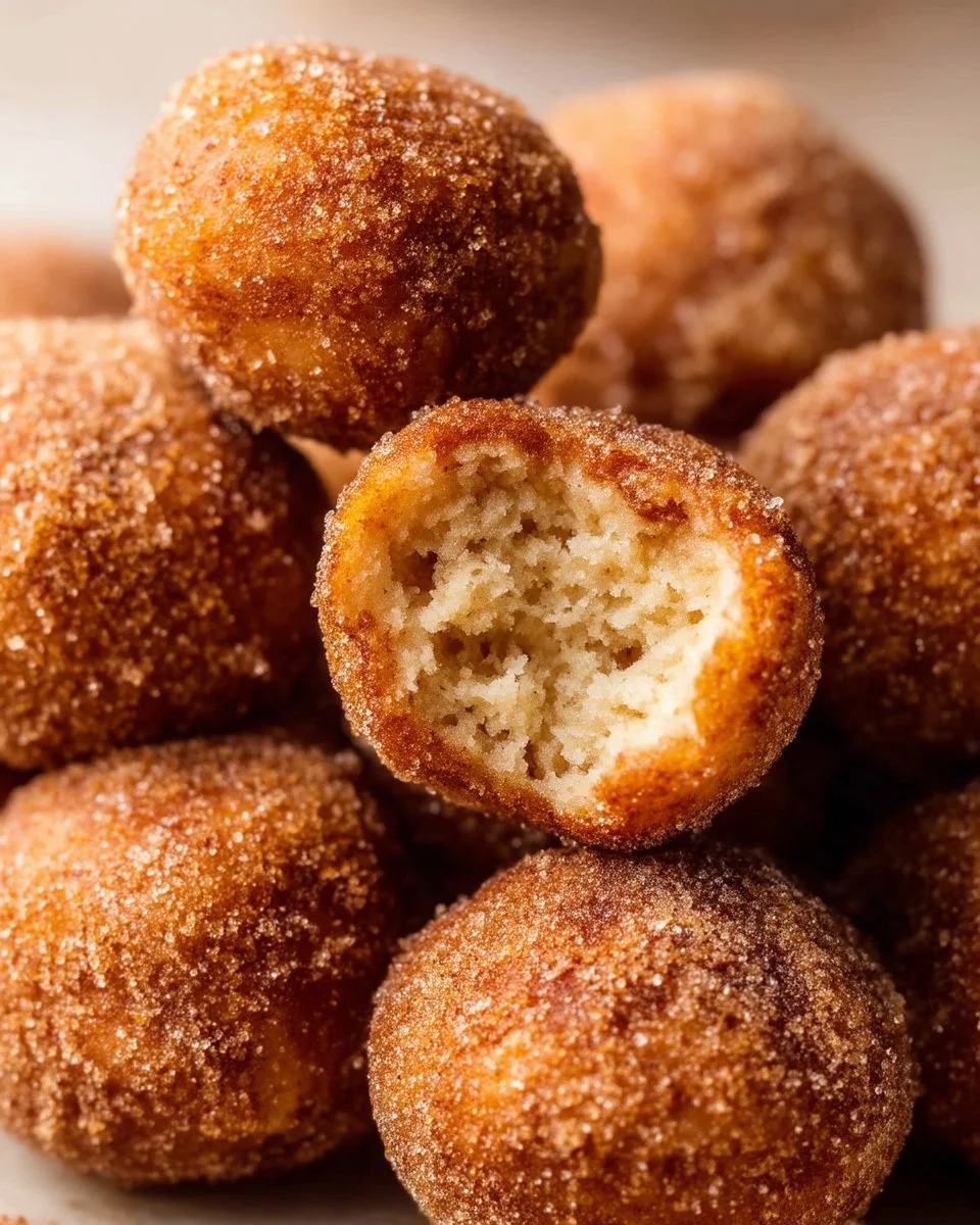 Homemade Cinnamon Sugar Donut Holes