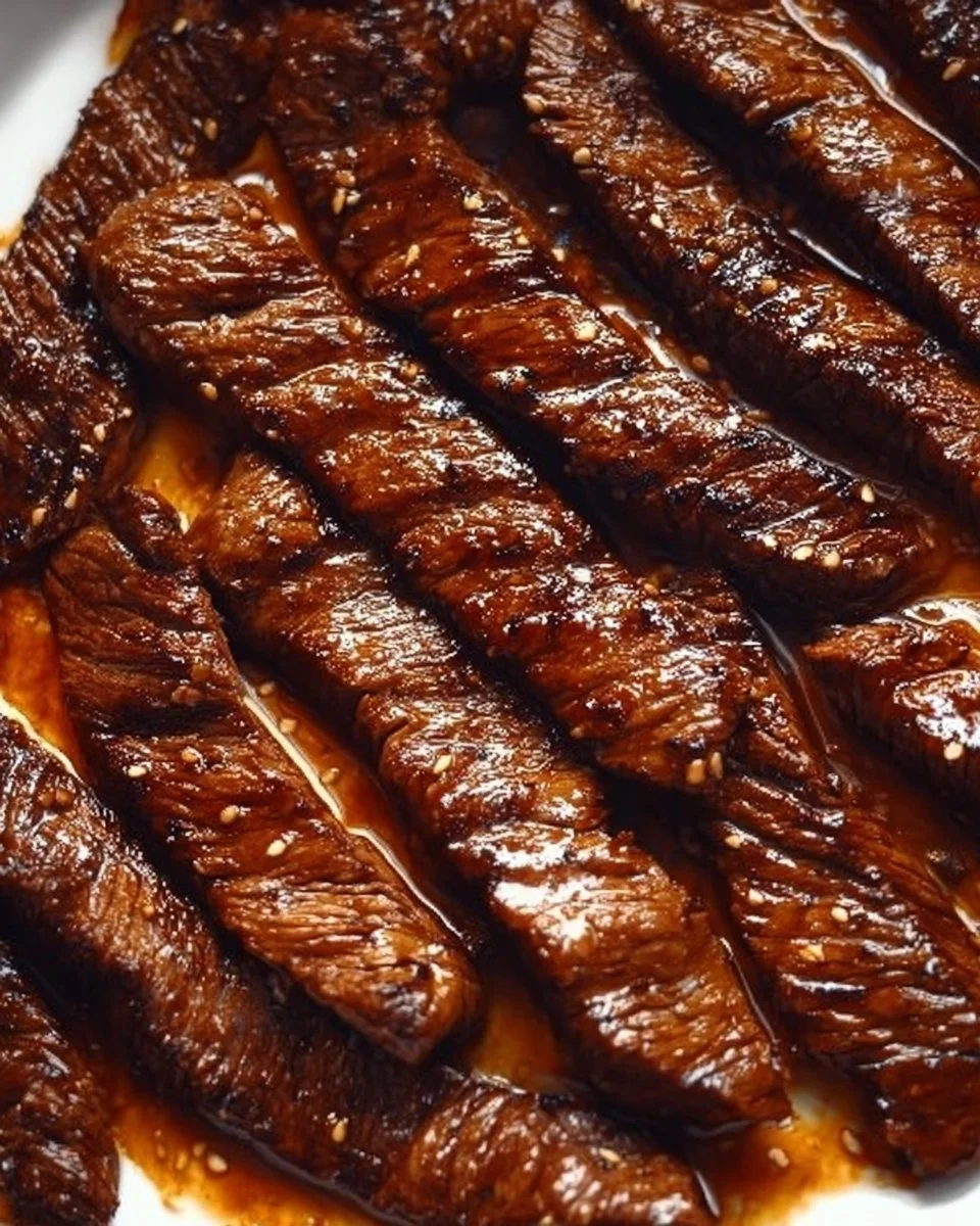 Honey Glazed Steak Strips
