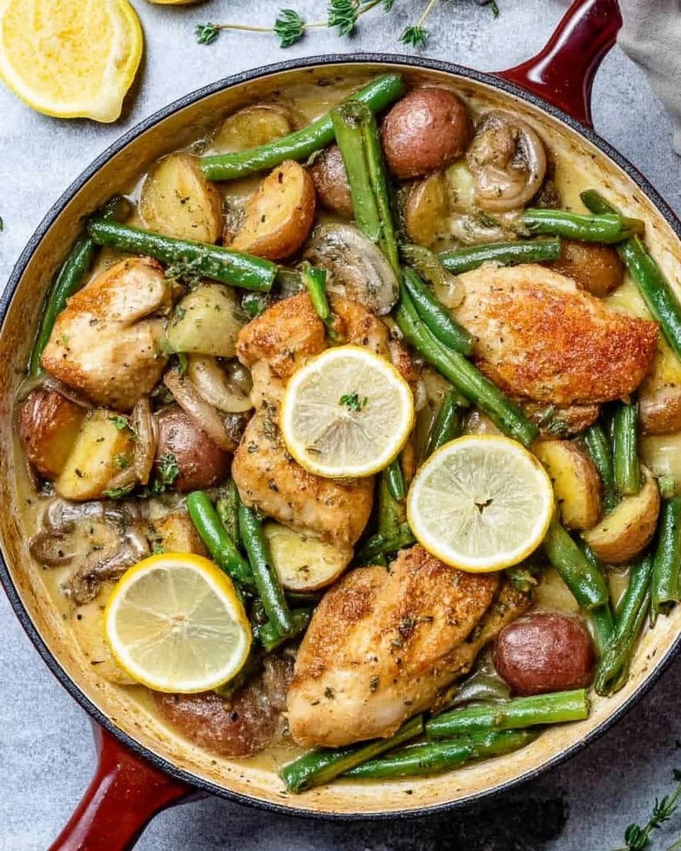Lemon Chicken and Potatoes Skillet