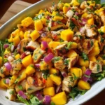 Delicious Mango Chicken Salad with fresh ingredients and vibrant colors