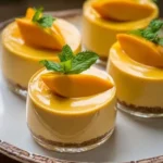 Delicious mango mousse cups served as a refreshing dessert