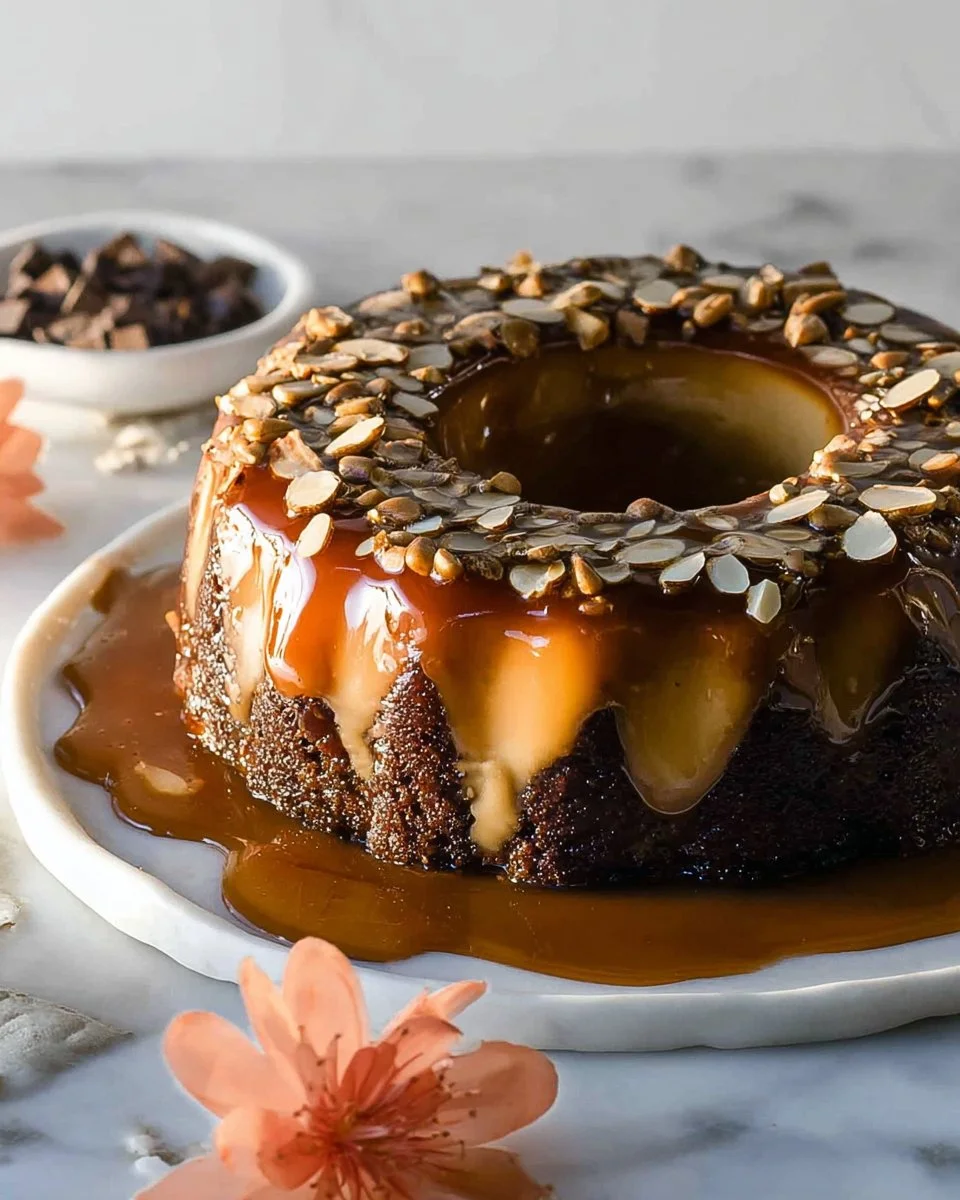 Delicious Mexican flan cake topped with caramel sauce