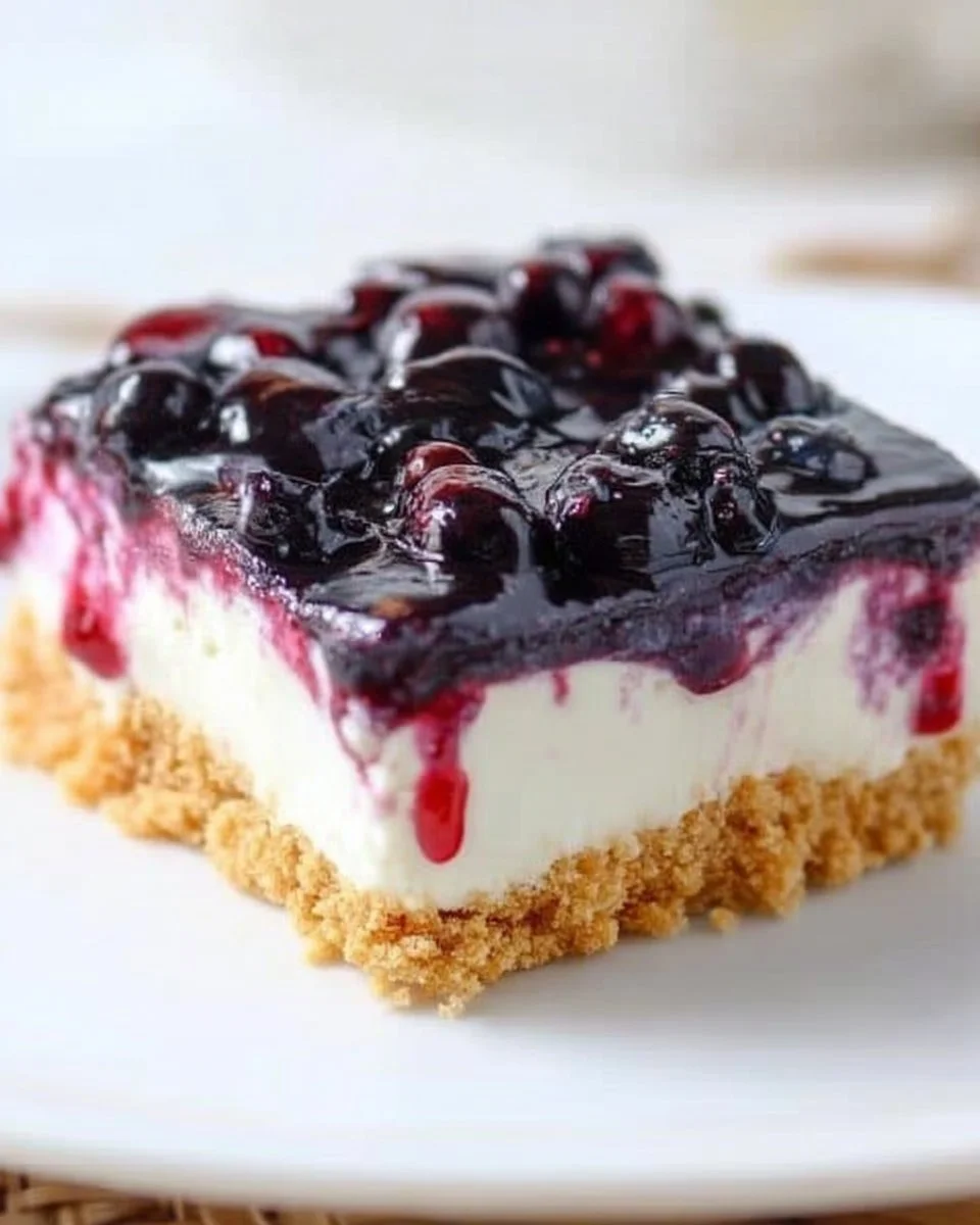 No Bake Blueberry Cheesecake