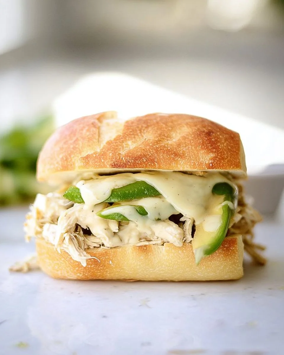 Pulled Chicken Sandwich with Creamy Ranch Sauce