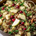 Fresh Quinoa Apple Salad with crunchy apples and nutritious quinoa
