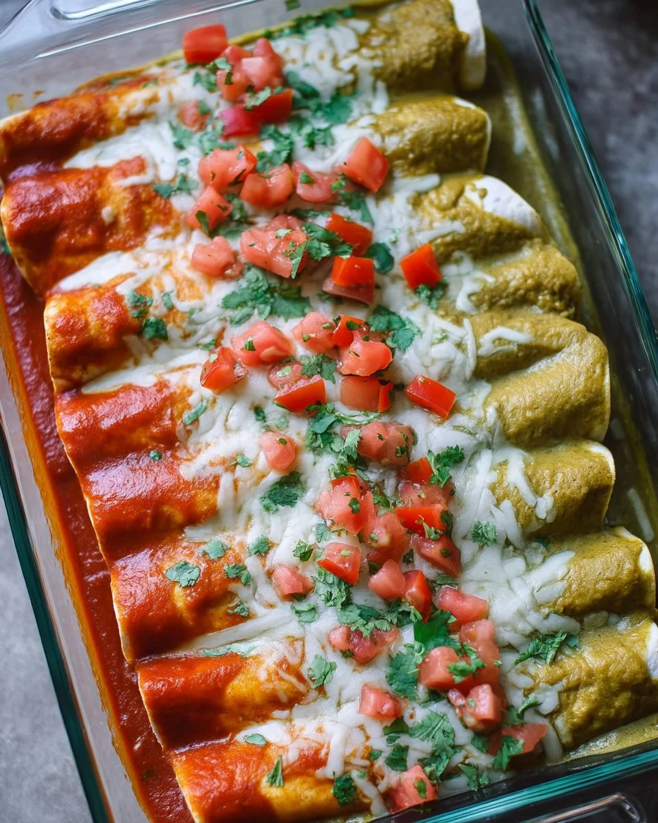 Red and Green Enchiladas