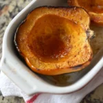 Roasted acorn squash served as a delicious, healthy side dish
