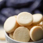 Freshly baked shortbread cookies arranged on a plate