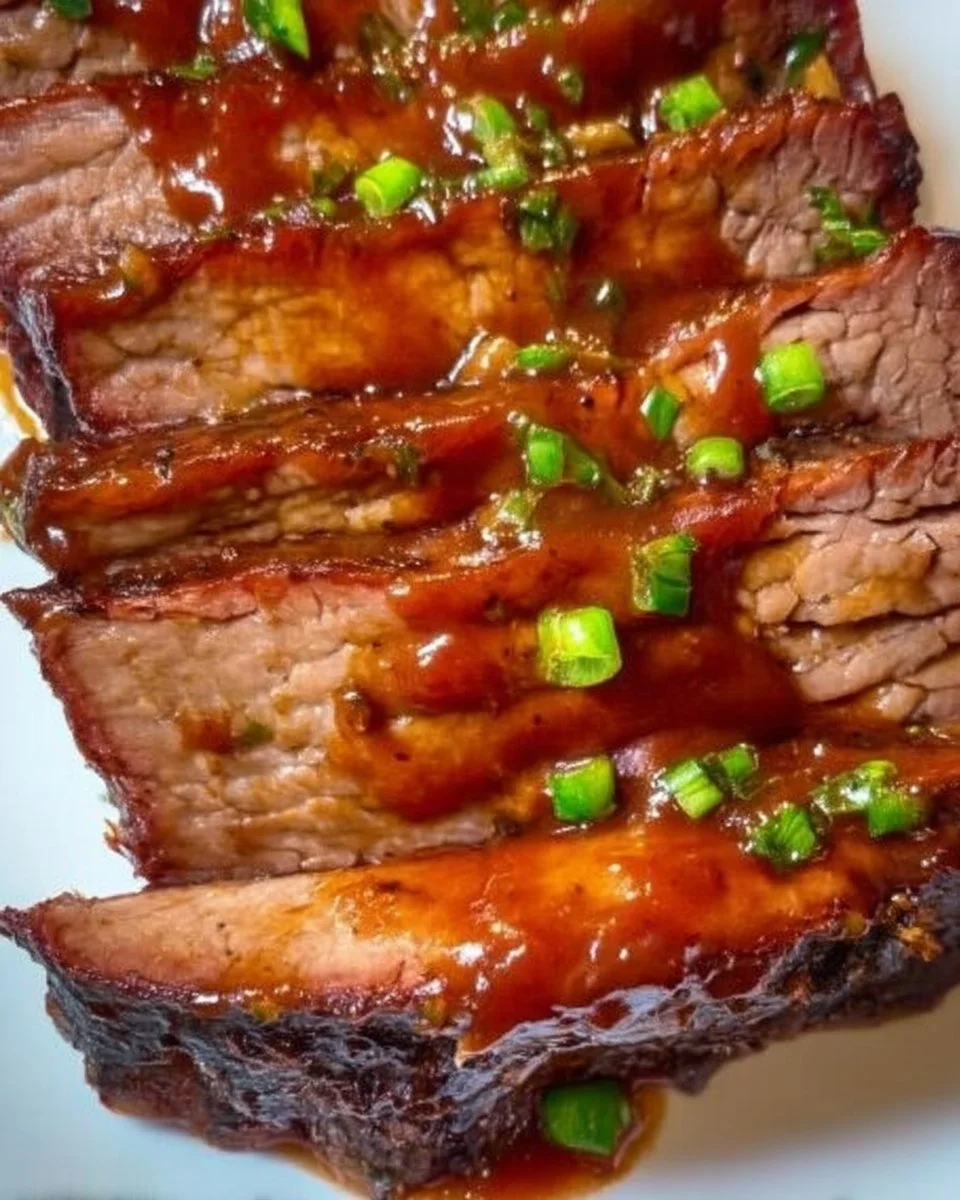 Delicious Slow Cooker BBQ Brisket served with sides
