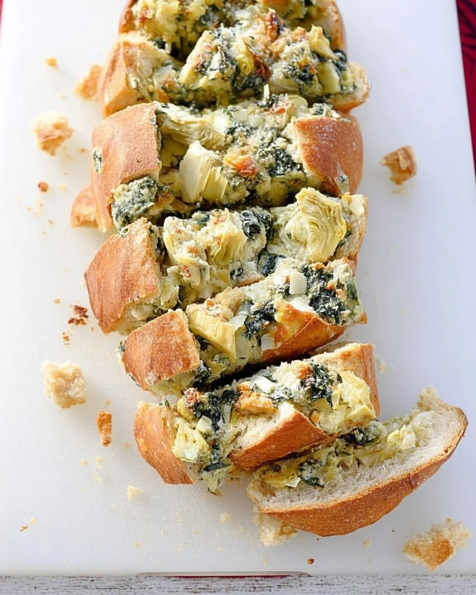 Spinach Artichoke Stuffed Bread