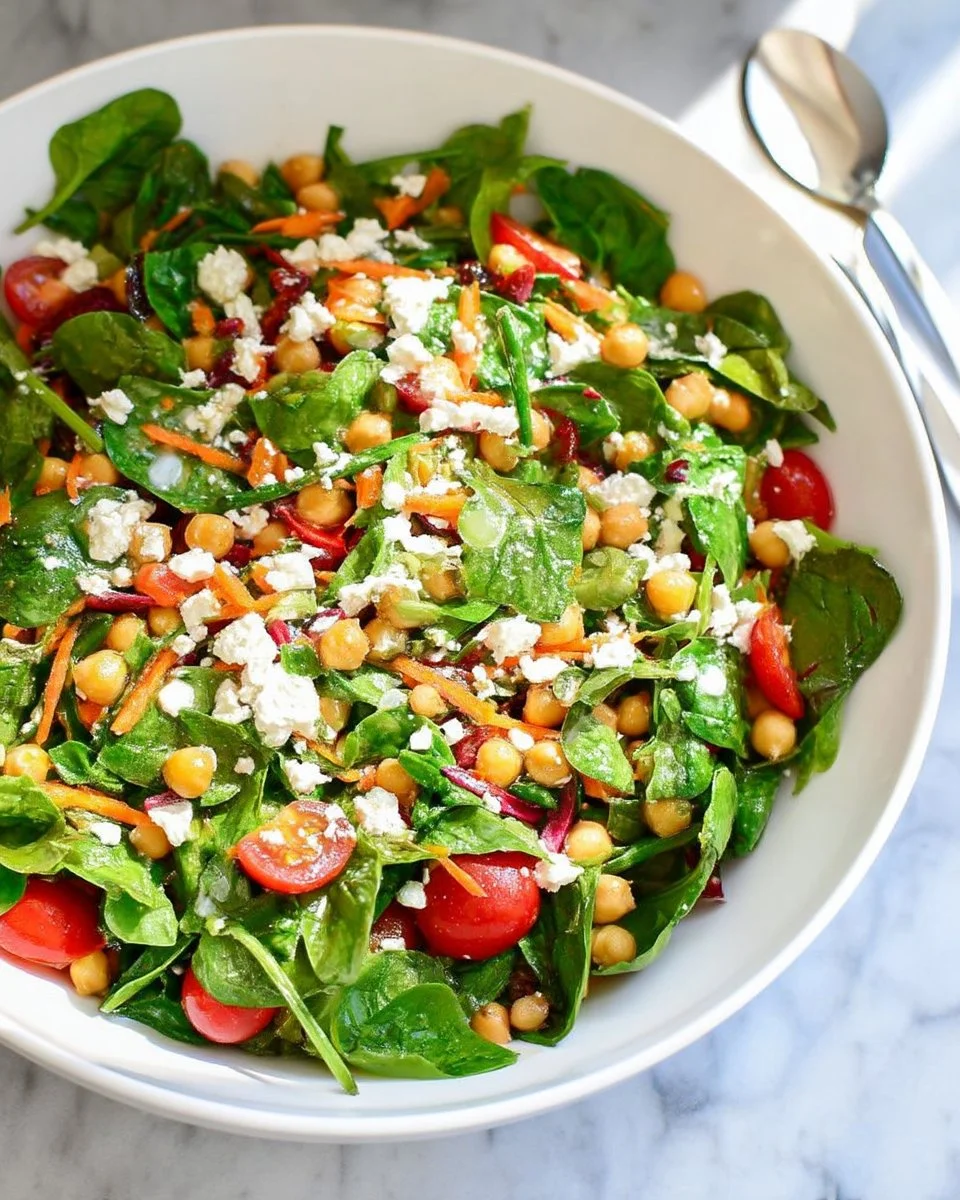 Spinach Chickpea Salad Recipe