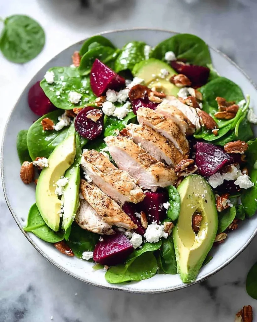 Spinach Salad With Chicken Beets And Goat Cheese 2026 04 05 105408 819x1024 1