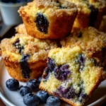 Freshly baked blueberry muffins ready for Spring brunch