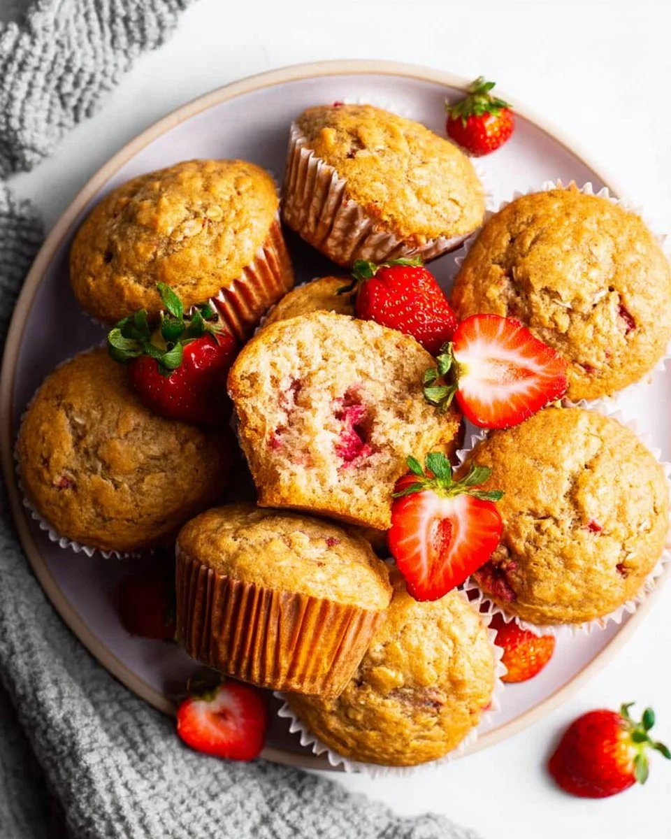 Strawberry Oatmeal Muffins