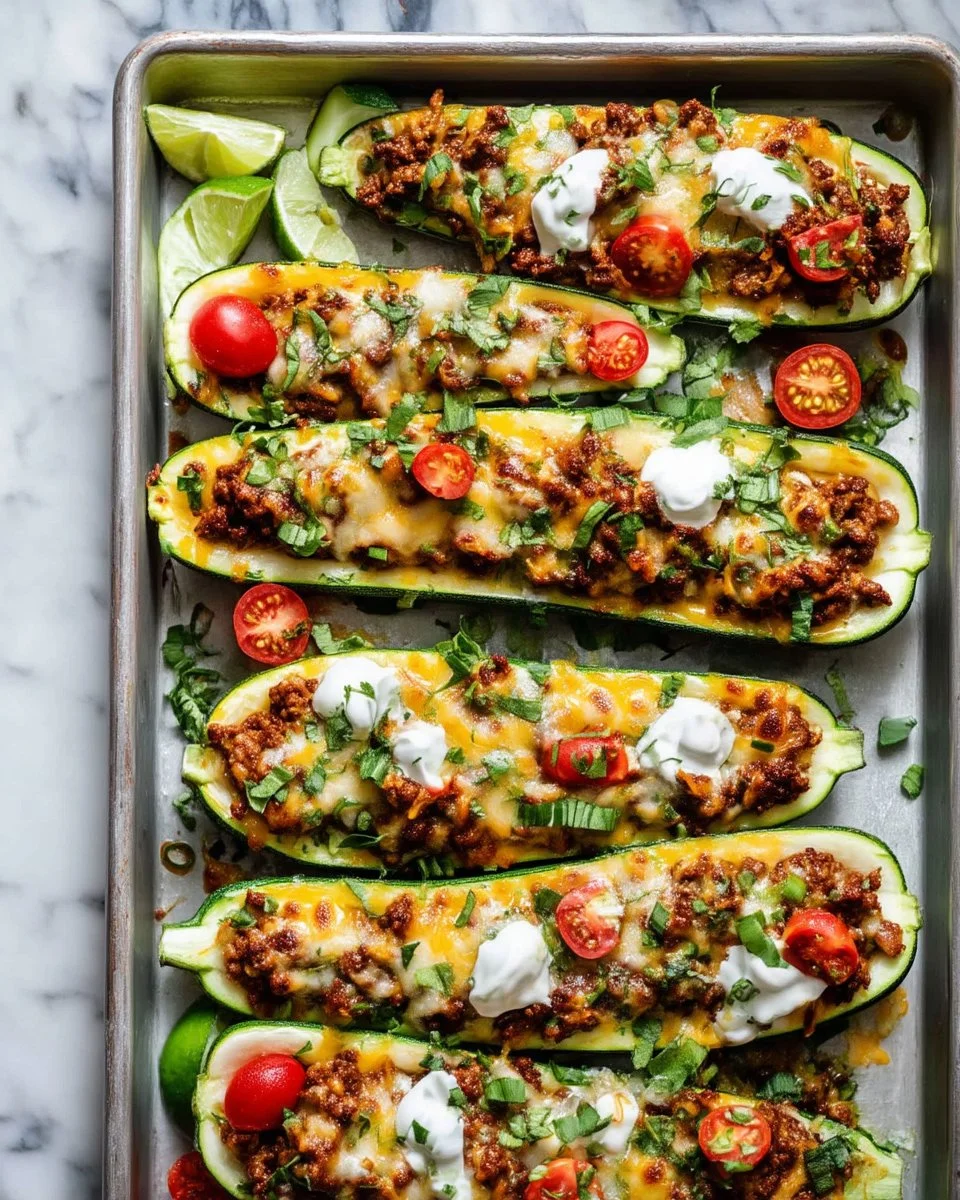 Taco Zucchini Boats