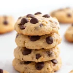 3-Ingredient banana bread cookies on a baking tray fresh out of the oven
