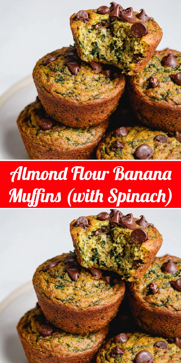 Almond Flour Banana Muffins (with Spinach)