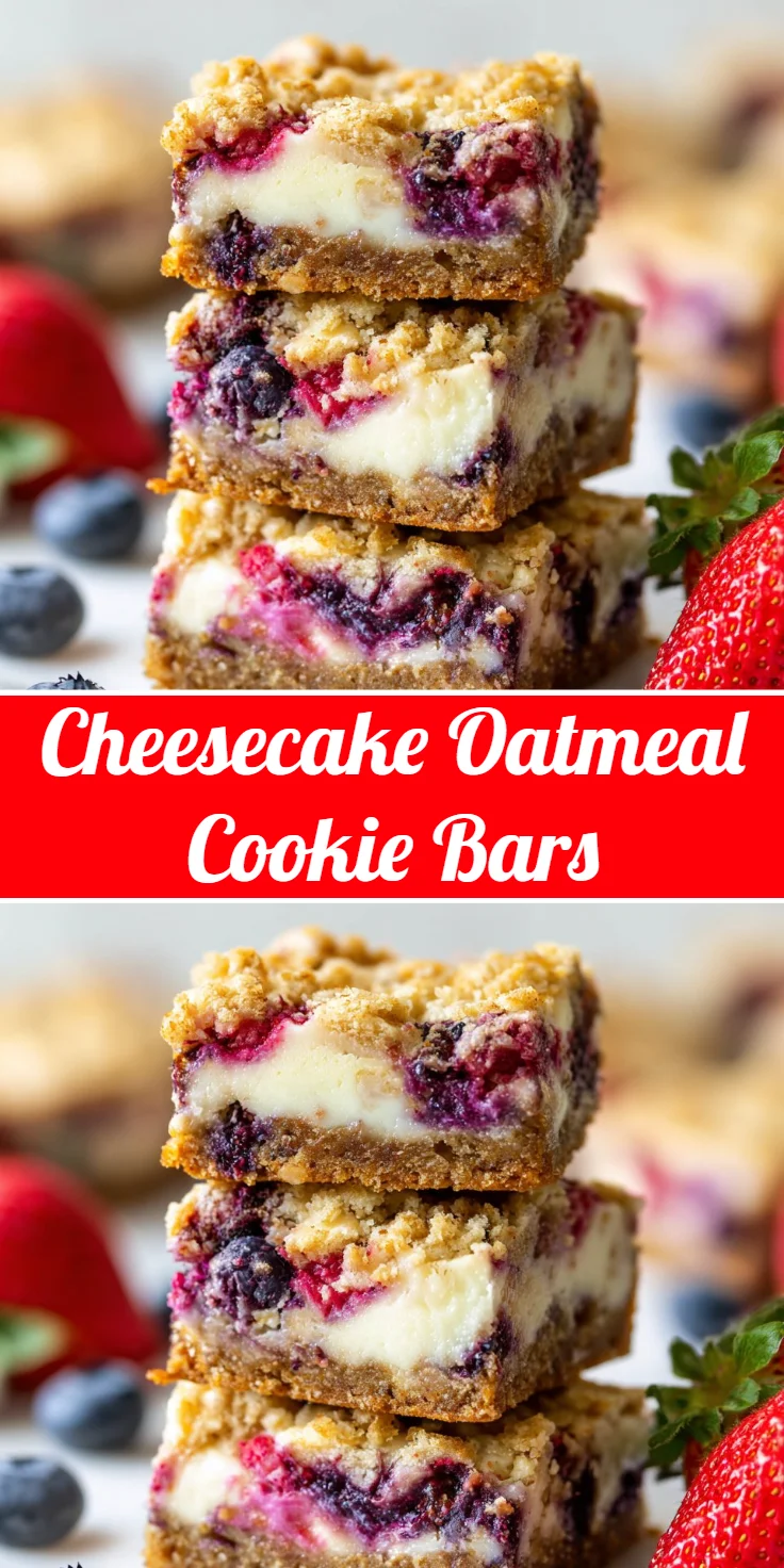 Cheesecake Oatmeal Cookie Bars