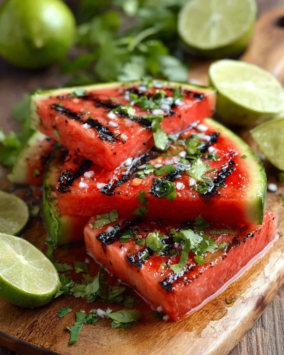 Cilantro Lime Grilled Watermelon