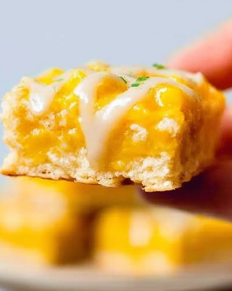 Coconut mango bars with lime glaze