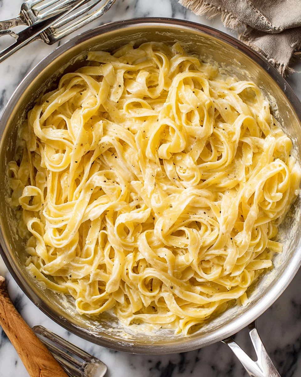 Easy 20 Minute Lighter Fettuccine Alfredo