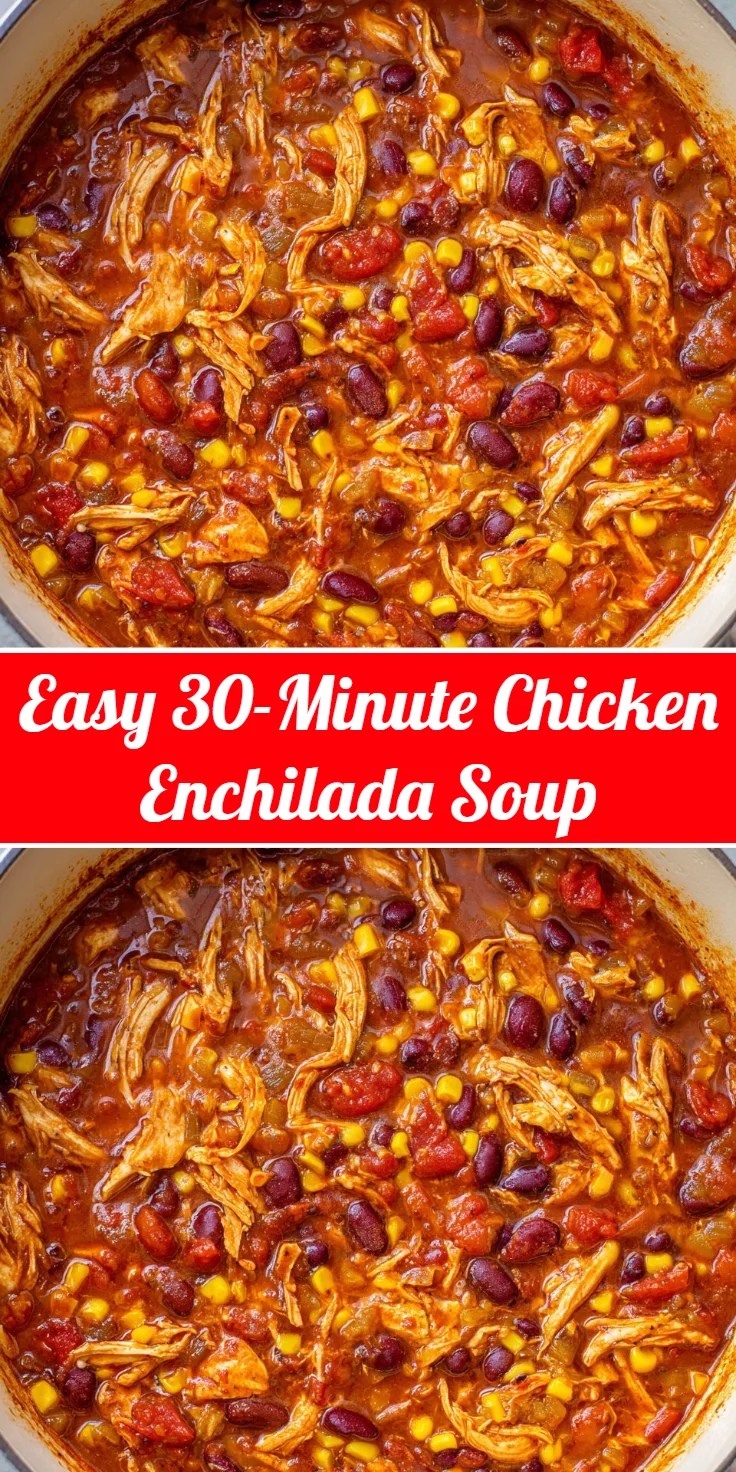 Easy 30-Minute Chicken Enchilada Soup