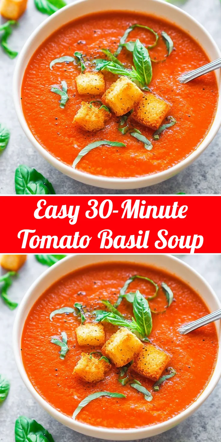 Easy 30-Minute Tomato Basil Soup