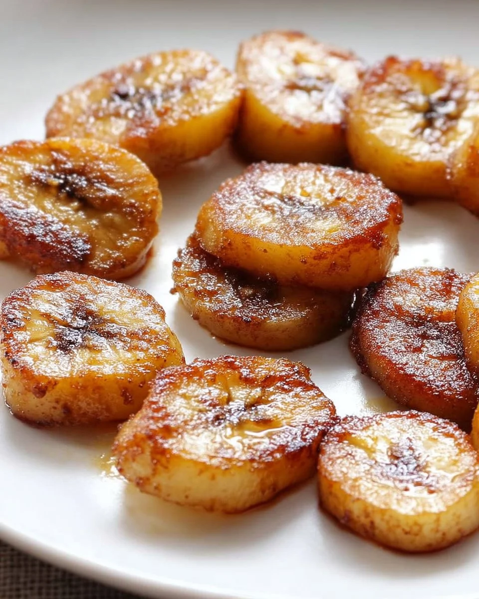 Delicious fried bananas served in a bowl without added sugar