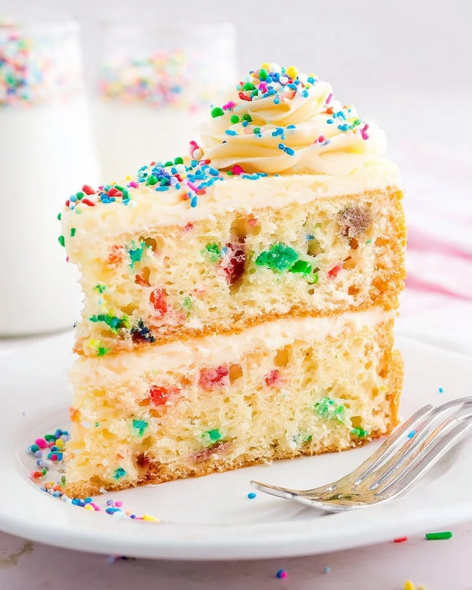 Funfetti Cake Recipe (using box cake mix!)